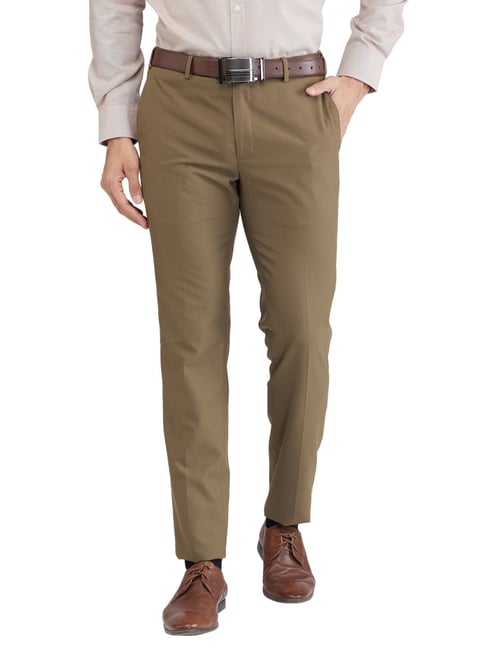 Raymond Brown Slim Fit Trousers-picture-42