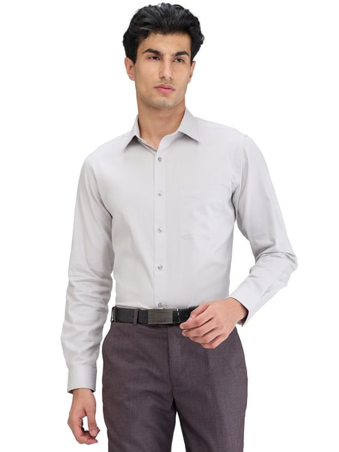Raymond Grey Slim Fit Shirt-image-41