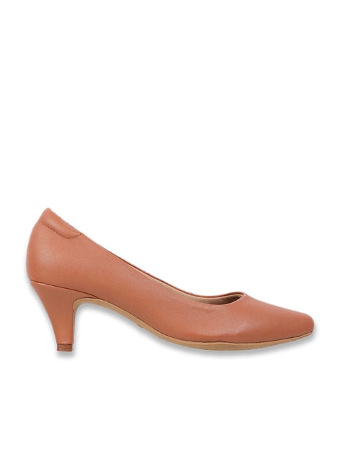 Metro Women's Tan Stiletto Pumps-picture-44