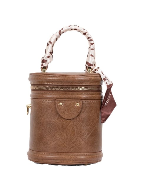 Kazo Brown Solid Handbag - Main Image