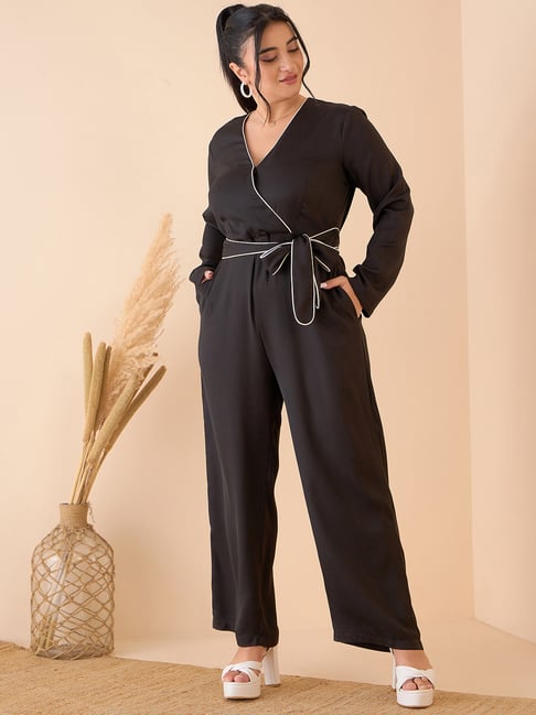 CURVE BY KASSUALLY Black Maxi Jumpsuit-picture-21