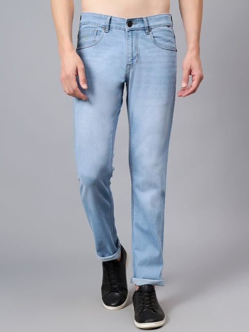 Cantabil Light Blue Regular Fit Jeans