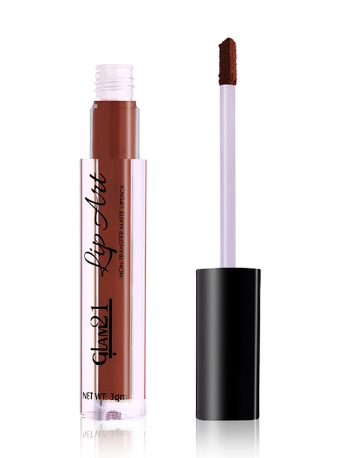 Glam21 Lip Art Non-Transfer Matte Liquid Lipstick 13 Brown Bliss - 3 gm-image-47
