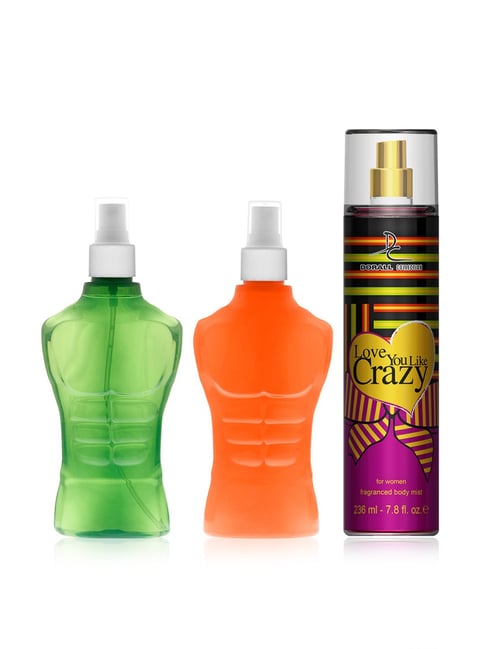 Dorall Collection Thunder Green, Cuban Dreams & Love You Like Crazy Body Mist - Pack of 3