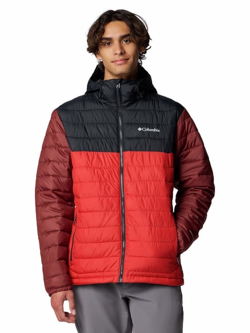 Columbia Sail Red Regular Fit Quilted Sports Hoodie-picture-33