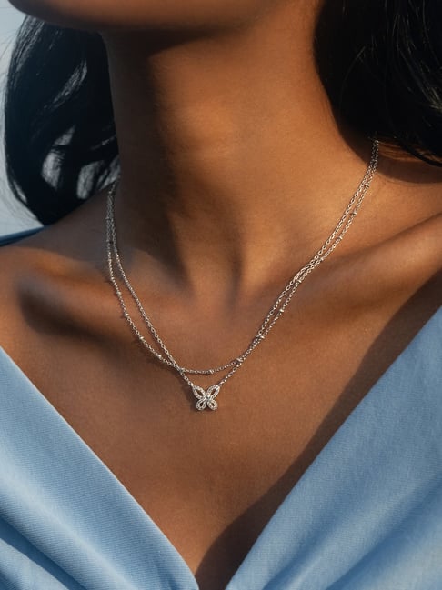 Shaya Fly on Butterfly Necklace in Rhodium-Plated 925 Silver-picture-47