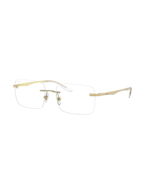Buy Ray-Ban Gold Rectangular Unisex Eye Frames at Best Price
