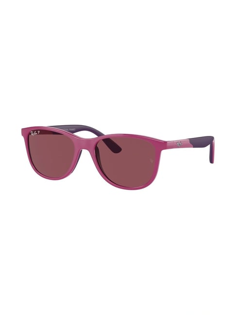 Ray-Ban Kids Unisex Polarized Violet Lens Square Sunglasses  0RJ9077S71495Q49