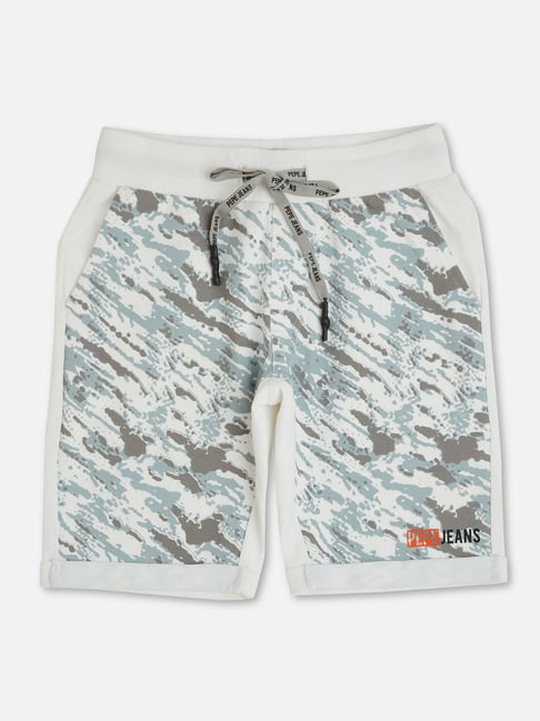 Pepe Jeans Kids White Printed Shorts-picture-12