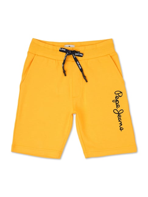 Pepe Jeans Kids Yellow Printed Shorts
