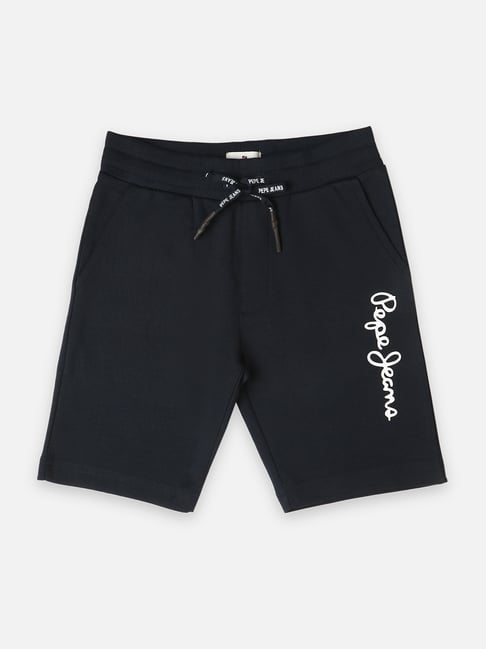 Pepe Jeans Kids Navy Printed Shorts
