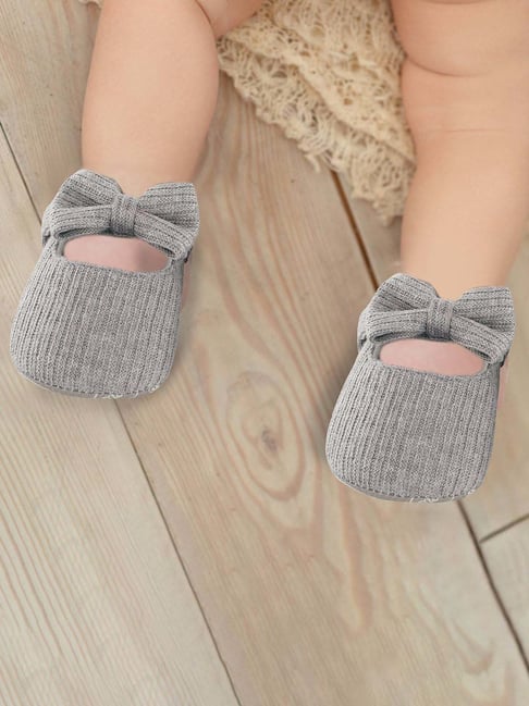 Buy Baby Moo Kids Grey Mary Jane Shoes for Girls at Best Price