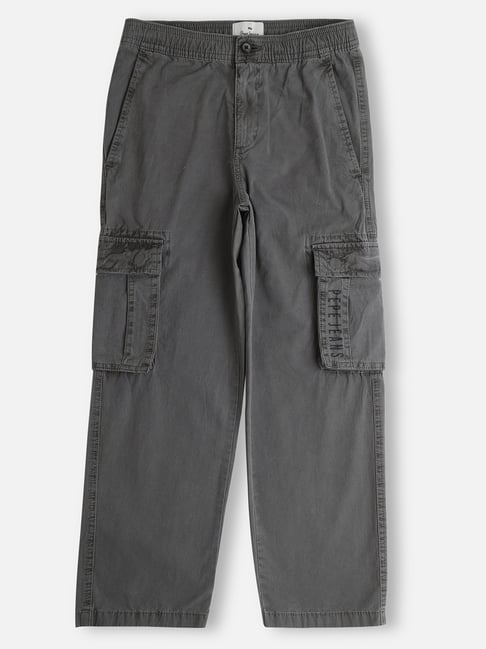 Pepe Jeans Kids Grey Solid Cargo Pants-picture-41