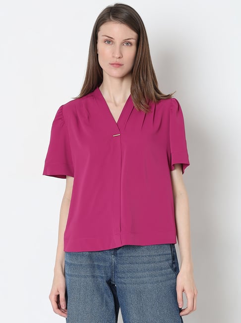 Vero Moda Pink Regular Fit Top
