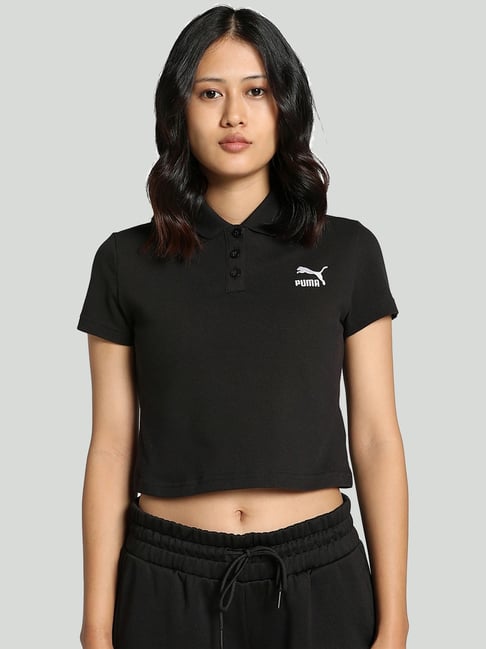 Puma Black Cotton Plain Sports Crop Top-picture-48