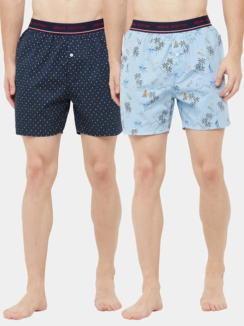 Urban Scottish Multicolored Regular Fit Printed Boxers - Pack Of 2-picture-30