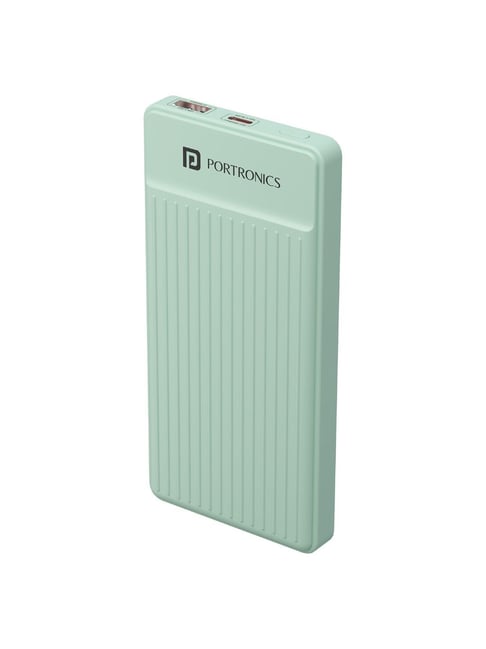 Portronics Luxcell B 10000mAh Power Bank 22.5W with Fast Charging & Mach USB A Output (Green)