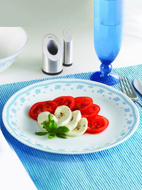 Corelle Livingware Blue Glass Dinner Plate Set of