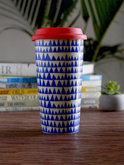 Buy Corelle Peggy Oliver Blue ?Ceramic Travel Mug 550ml at Best