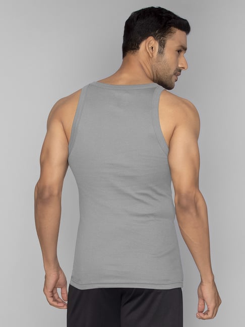 XYXX Steel Grey Square Neck Vest