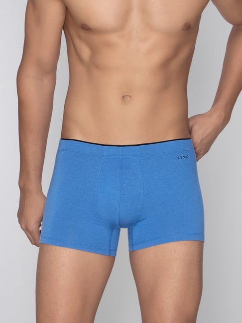XYXX Royal Blue Melange  Cotton Trunks-picture-14