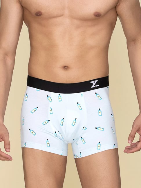 XYXX White Printed Cotton Trunks-picture-26