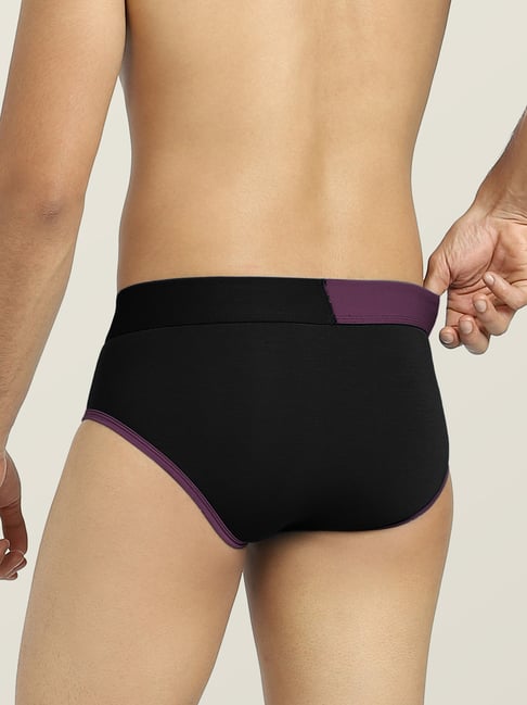 XYXX Grape Wine & Black Micro Modal Briefs