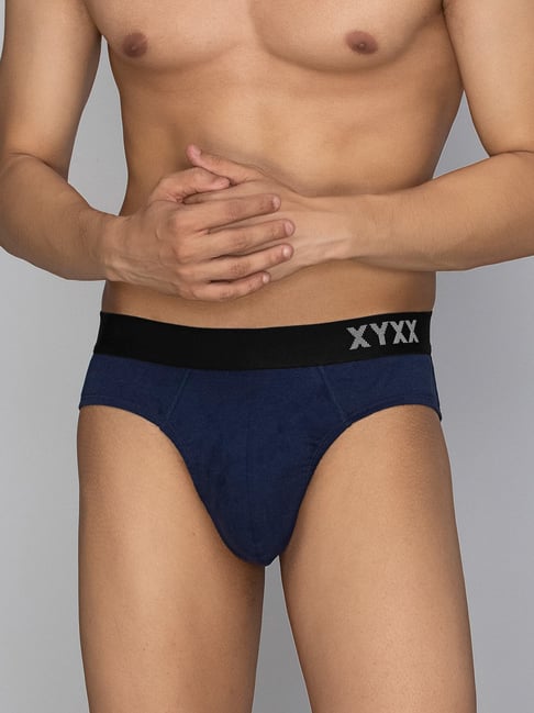 XYXX Dark Blue Cotton Briefs-picture-17