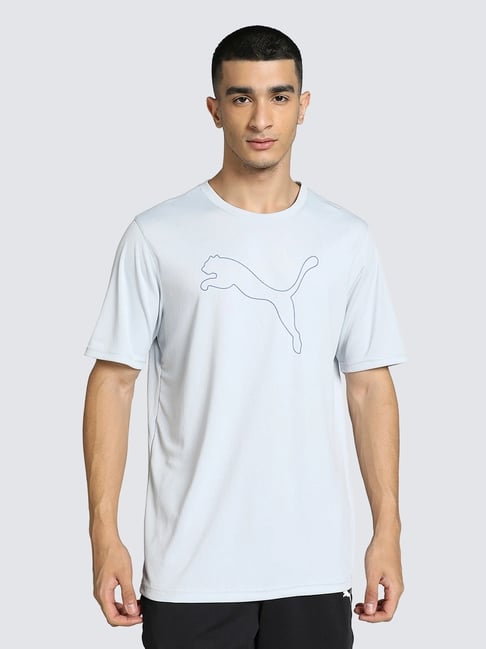 Puma Performance Essentials Platinum Gray Regular Fit Sports T-Shirt-picture-45