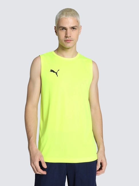 Buy Puma Yellow Alert Regular Fit Logo Printed Tank Tee for Mens
