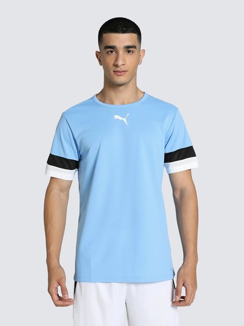 Puma teamRISE Light Blue Regular Fit Logo Printed Jersey-picture-30