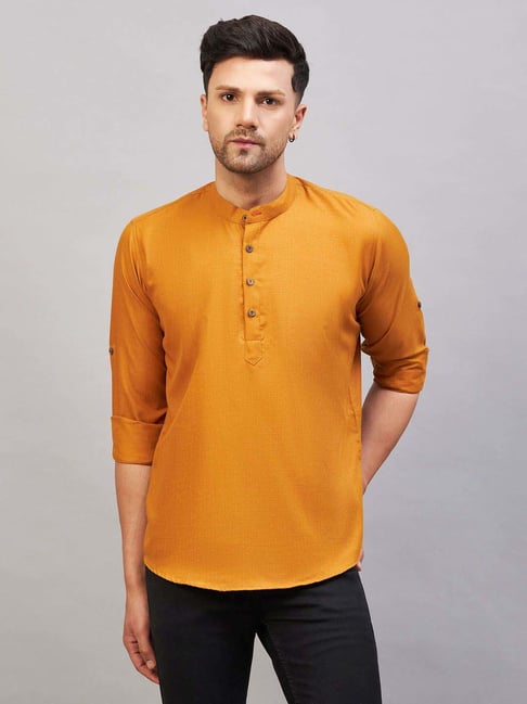 Price History of Vastramay Mustard Regular Fit Short Kurta from