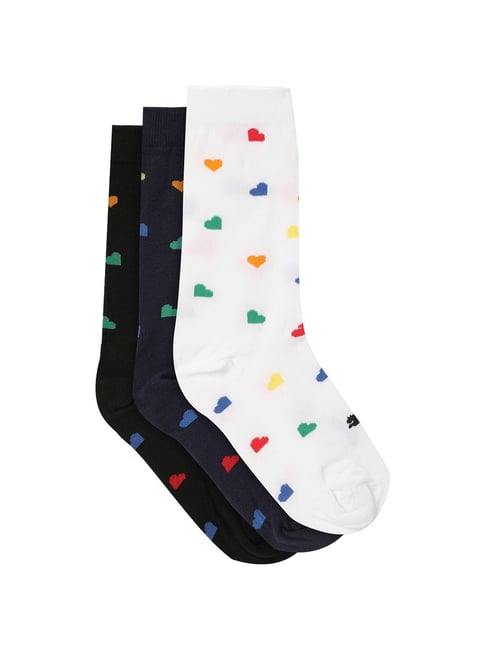 Puma Multicolor Cotton Printed Socks Set of 3-image-48