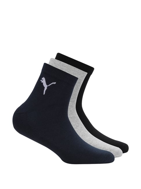Puma Multicolor Cotton Logo Socks Set of 3-image-49