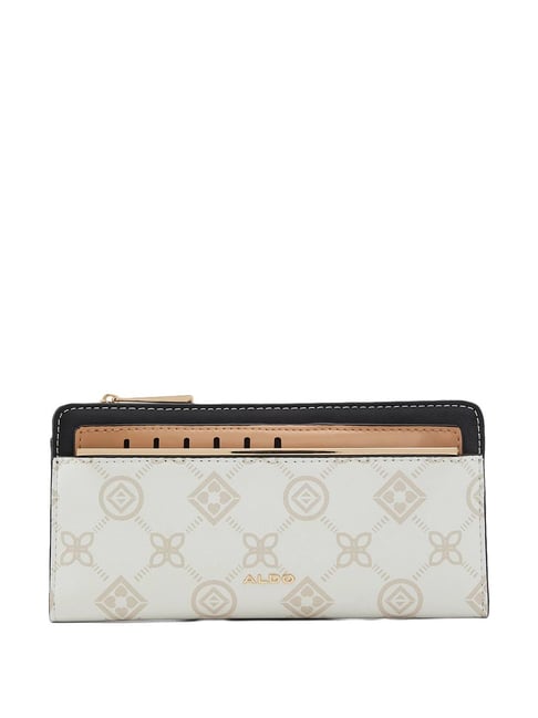 Aldo Beige Printed Bi-Fold Wallet For Women