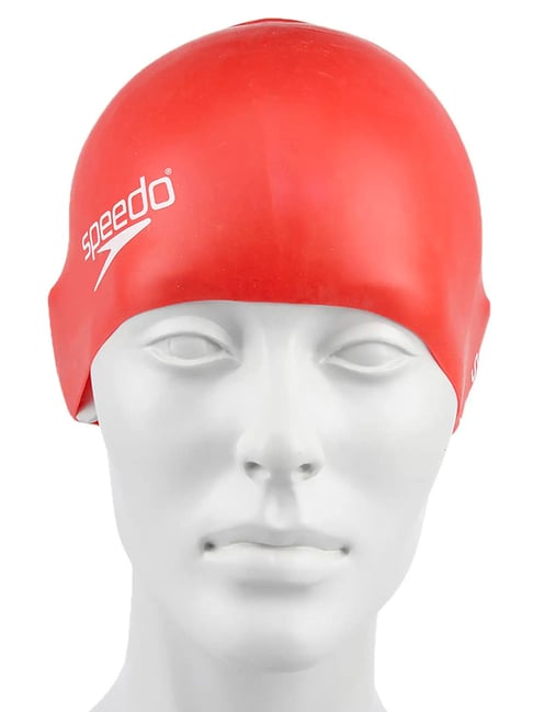 Speedo Unisex Kids Moulded Silicone Chlorine Resistant Swim Cap (Red)