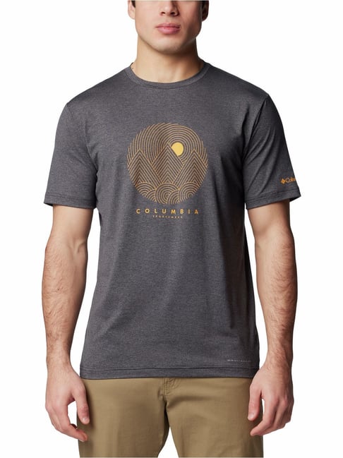 Columbia Black Regular Fit Printed Sports T-Shirt-picture-30