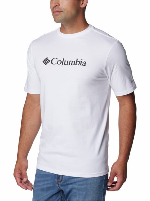Columbia EAT OUTSIDE Tシャツ ホワイト Columbia White Cotton Regular Fit Sports T-Shirt