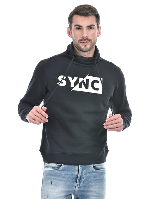 NUMERO UNO Navy Regular Fit Printed Sweatshirt-picture-38