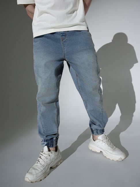 Hubberholme Blue Relaxed Fit Jogger Jeans-picture-47