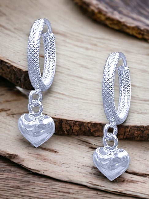 Buy Taraash 925 Sterling Silver Charm Hoop Earrings for Kids Girls