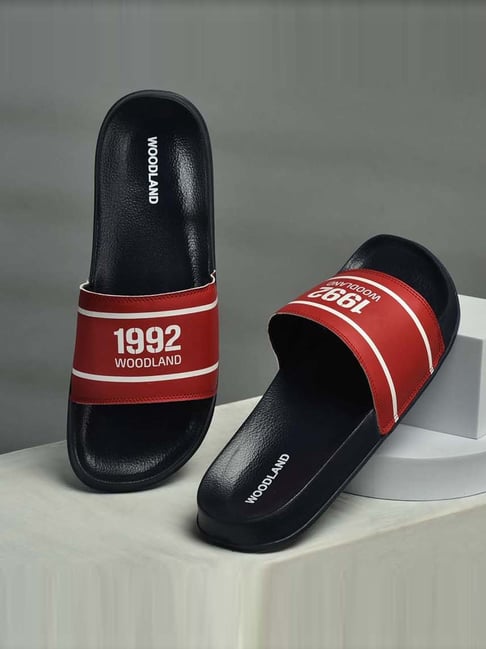 Woodland Men's Red Slides Sandals Floaters