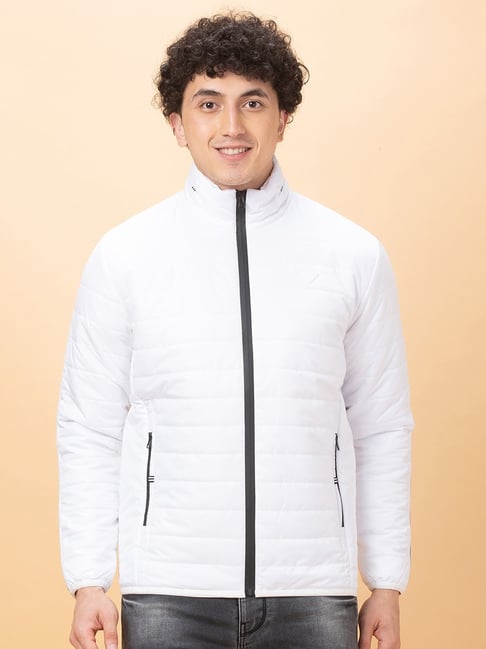 Being Human White Regular Fit Quilted Jacket-picture-30