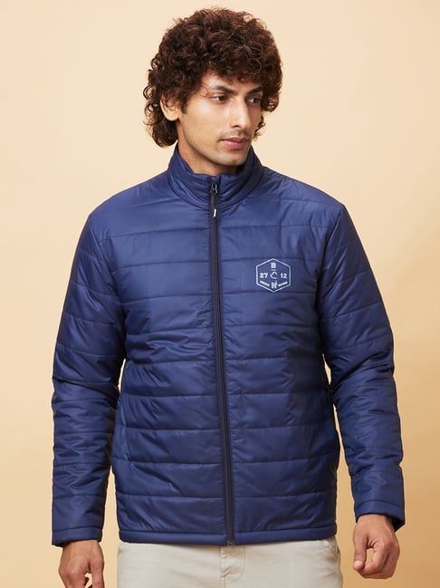 Being Human Navy Regular Fit Quilted Jacket-picture-10