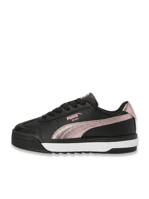 Buy Puma Women's Roma Feminine Metallic Black Sneakers for Women