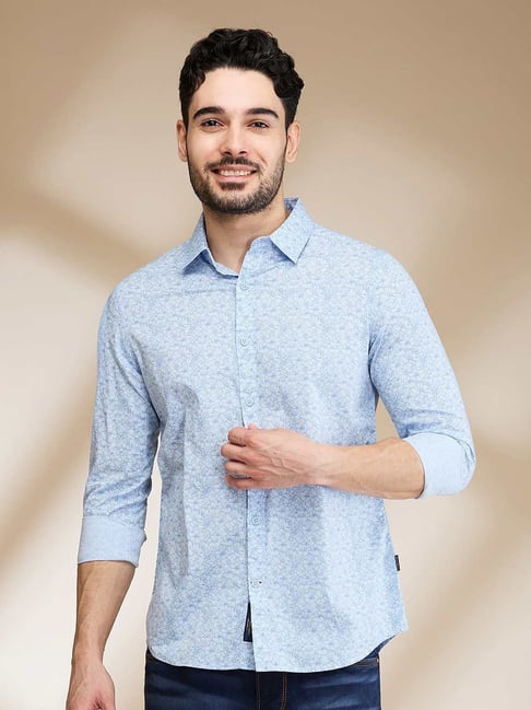 Being Human Blue Slim Fit Printed Shirt-picture-31