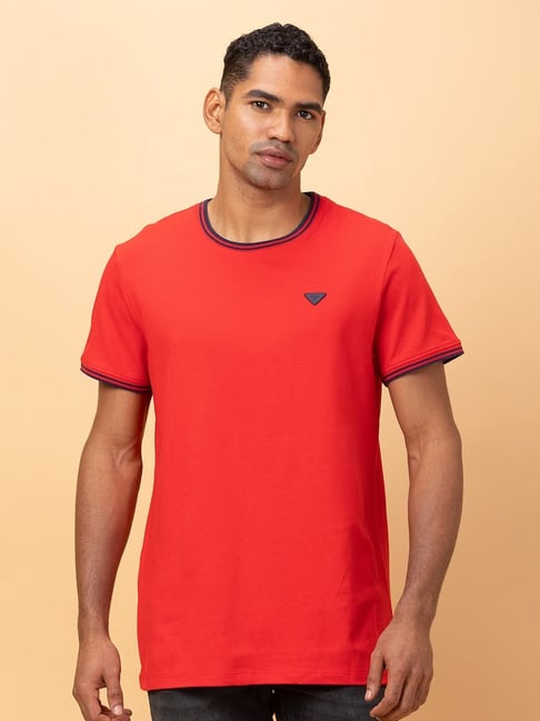 Buy Being Human Red Regular Fit T Shirt for Mens Online Tata CLiQ