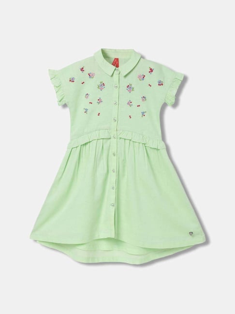 Blue Giraffe Kids Lime Cotton Dress-picture-20