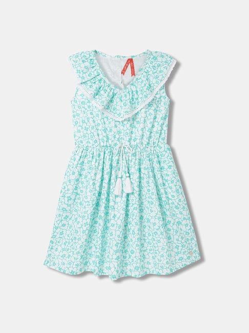 Blue Giraffe Kids White Dress-picture-26