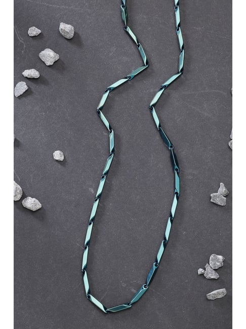 NVR Men Green Rhodium-Plated Stainless Steel Chain-picture-33